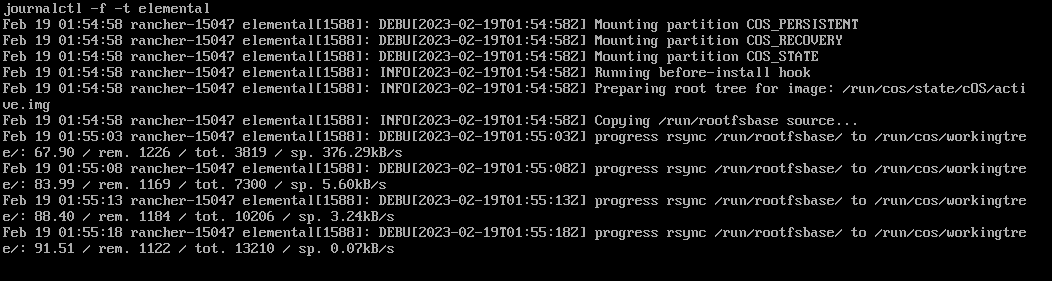 Elemental OS install logs